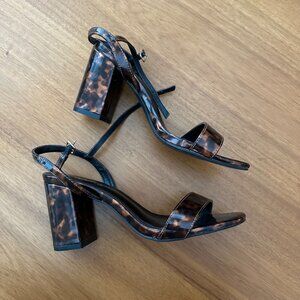 Lulus Arya Patent High Heels | Size 7.5 | Tortoise